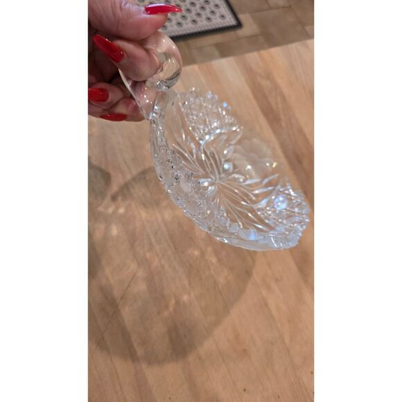 American Brilliant Period Nappy Shallow Open Serving Dish Clear Glass VTG - Picture 7 of 7